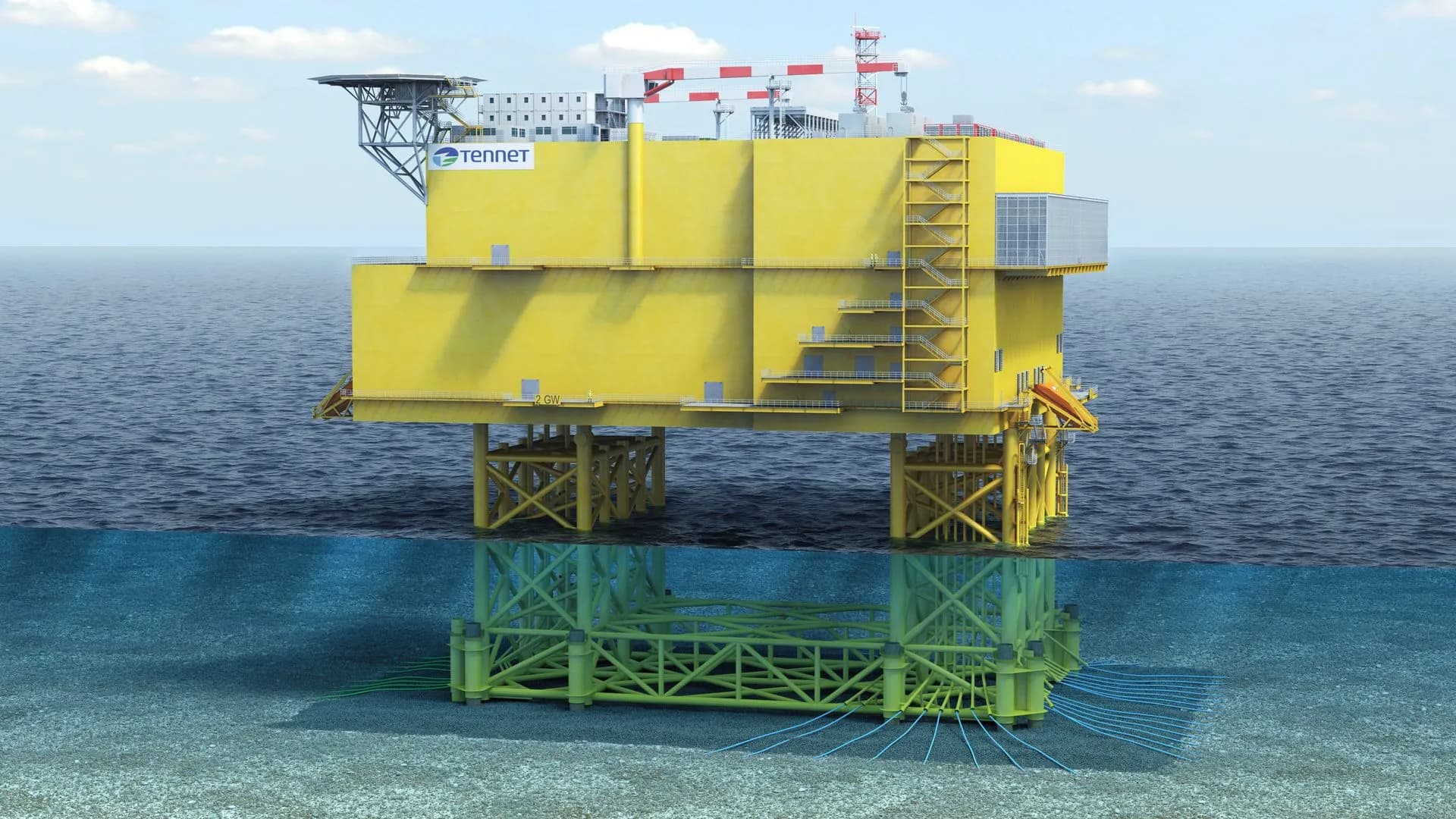 Netzero Offshore Platform Rendering TenneT Offshore | Offshore converter platform